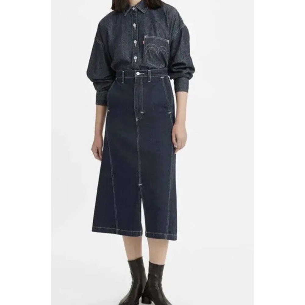 Levi's Dark Blue Midi Skirt
